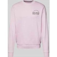 Les Deux Sweatshirt mit Label-Print Modell 'Legacy' in Flieder, Größe XXL von Les Deux