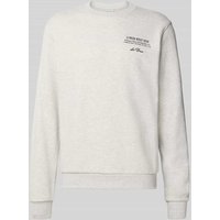 Les Deux Sweatshirt mit Label-Print Modell 'West Side' in Hellgrau Melange, Größe XXL von Les Deux