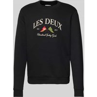 Les Deux Sweatshirt mit Label-Stitching Modell 'Ivy' in Black, Größe L von Les Deux