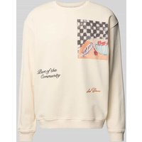 Les Deux Sweatshirt mit Motiv-Print Modell 'Cena' in Offwhite, Größe M Les Deux Sweatshirt mit Motiv-Print Modell 'Cena' in Offwhite, Größe M von Les Deux