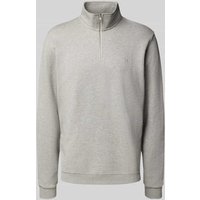 Les Deux Sweatshirt mit Troyer-Kragen Modell 'Norregaard' in Hellgrau Melange, Größe XXL von Les Deux