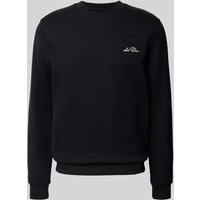 Les Deux Sweatshirt mit gerippten Abschlüssen Modell 'Diaz' in Black, Größe L von Les Deux