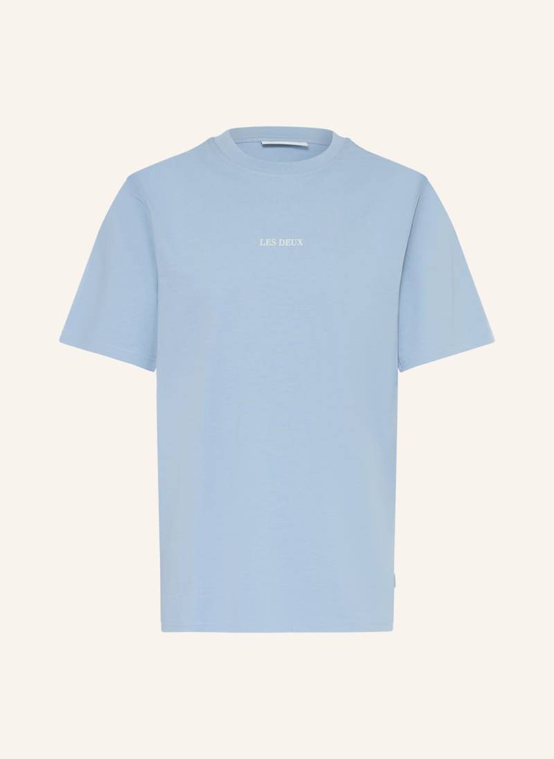Les Deux T-Shirt Andrew blau von Les Deux