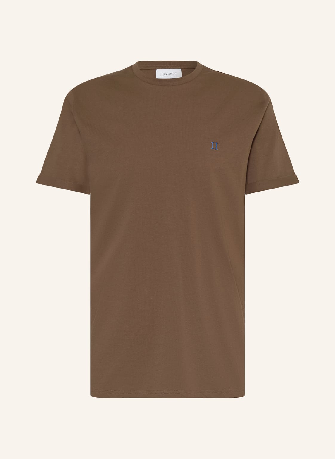 Les Deux T-Shirt Norregaard braun von Les Deux