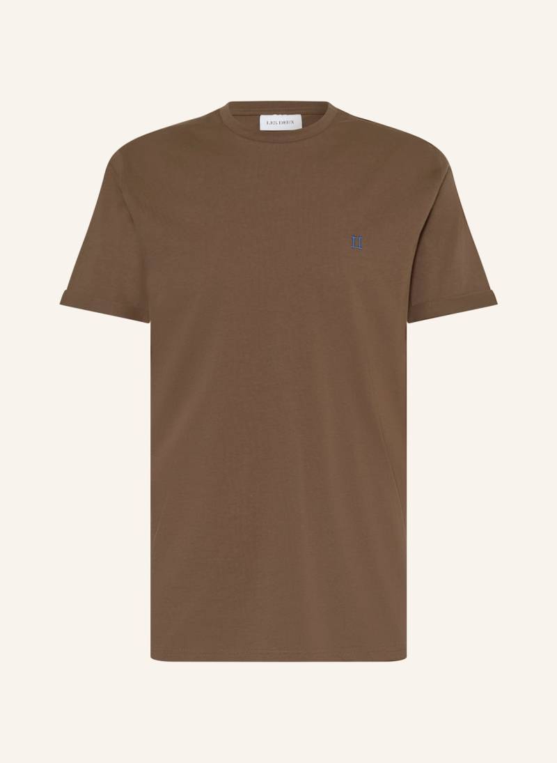 Les Deux T-Shirt Norregaard braun von Les Deux