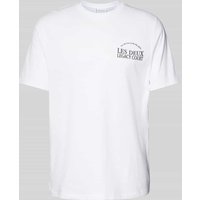 Les Deux T-Shirt mit Label-Stitching Modell 'Legacy' in Weiss, Größe XXL Les Deux T-Shirt mit Label-Stitching Modell 'Legacy' in Weiss, Größe XXL von Les Deux