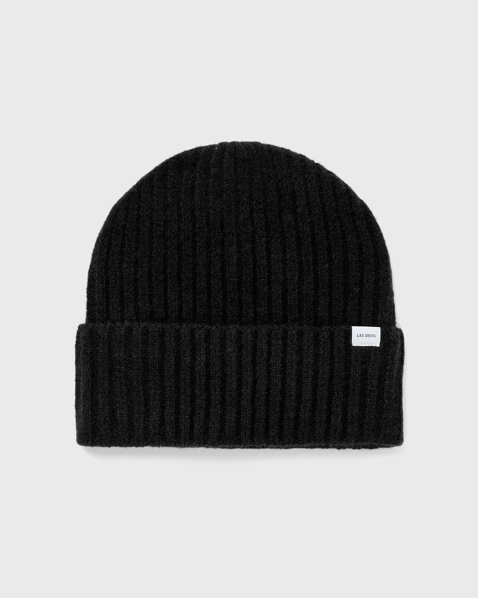 Les Deux Wells Rib Beanie men Beanies black in Größe:ONE SIZE von Les Deux