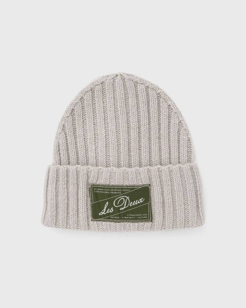 Les Deux Wells Wool Beanie men Beanies beige in Größe:ONE SIZE von Les Deux