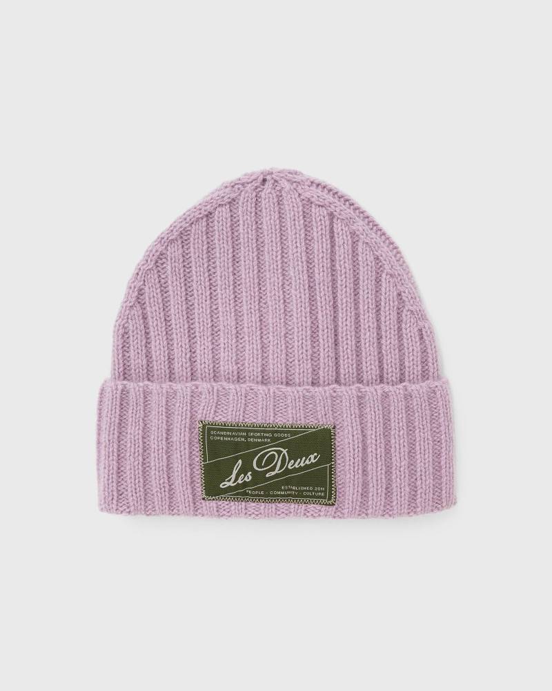 Les Deux Wells Wool Beanie men Beanies pink in Größe:ONE SIZE von Les Deux