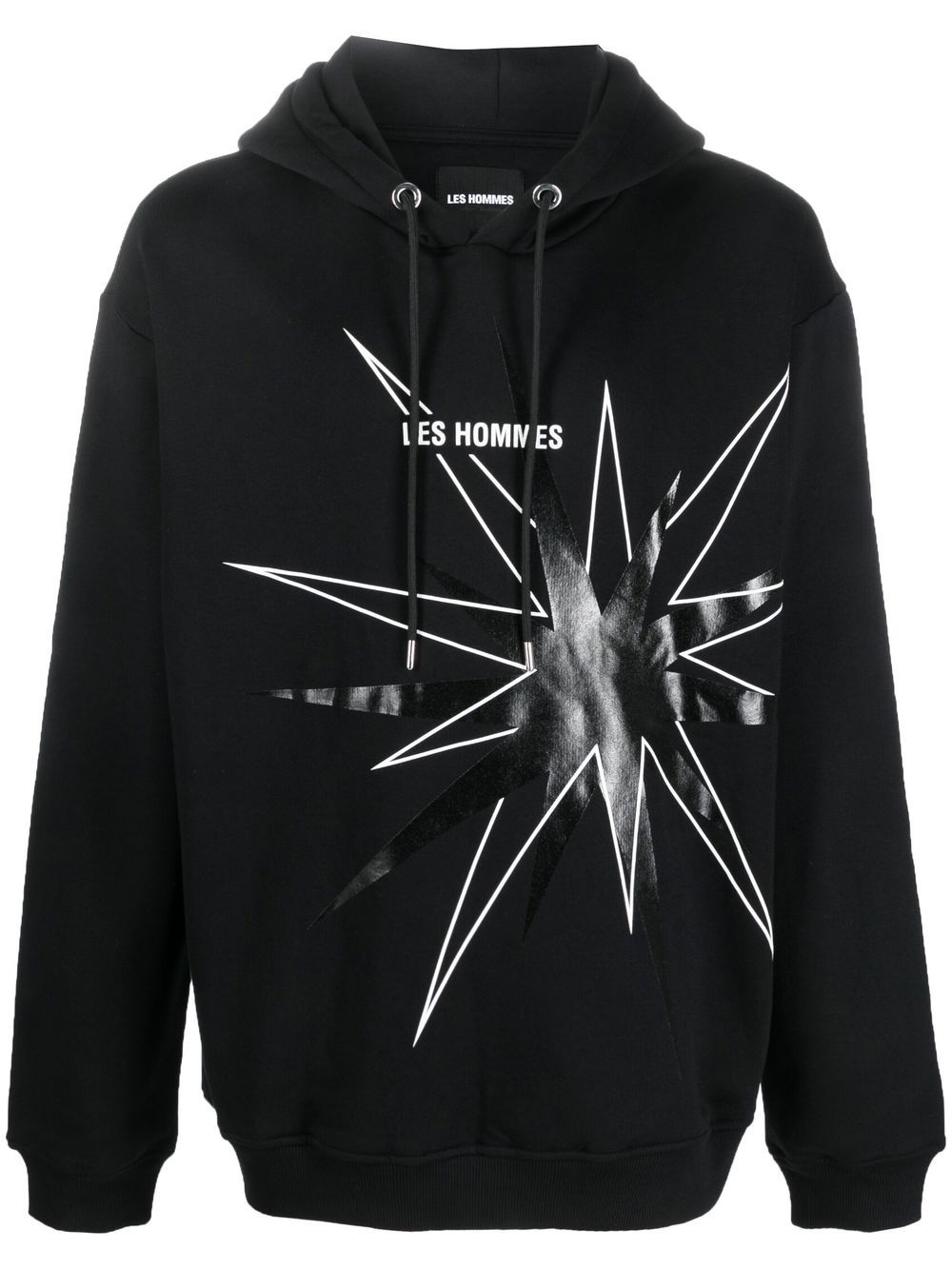 LES HOMMES Hoodie mit Stern-Print - Schwarz von LES HOMMES