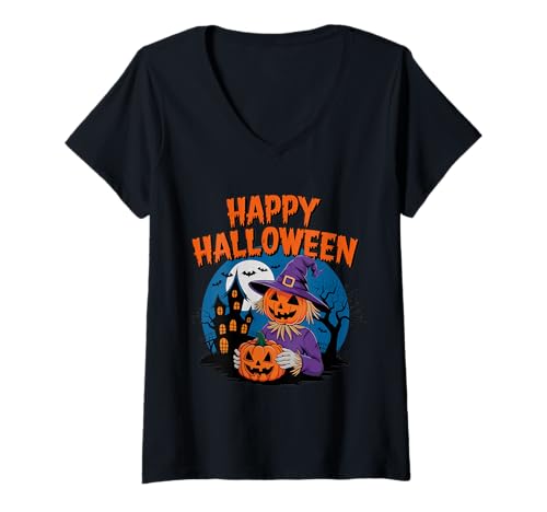 Damen Lachen Hyäne Pop Style - Wild Humor Art T-Shirt mit V-Ausschnitt von Les LionS2