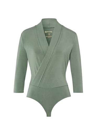 Les Lunes - Damen - Bodysuit - Toni - Wickelelement, zum Stillen geeignet, V-Ausschnitt, Druckknöpfe Les Lunes - Damen - Bodysuit - Toni - Wickelelement, zum Stillen geeignet, V-Ausschnitt, Druckknöpfe von Les Lunes