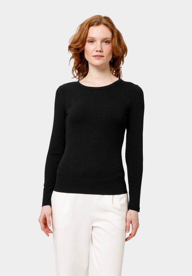 Les Lunes Langarmshirt RYLIEE Longsleeve Rib Leichtes Ryliee Longsleeve aus geripptem Bambus Mix im Slim Fit von Les Lunes