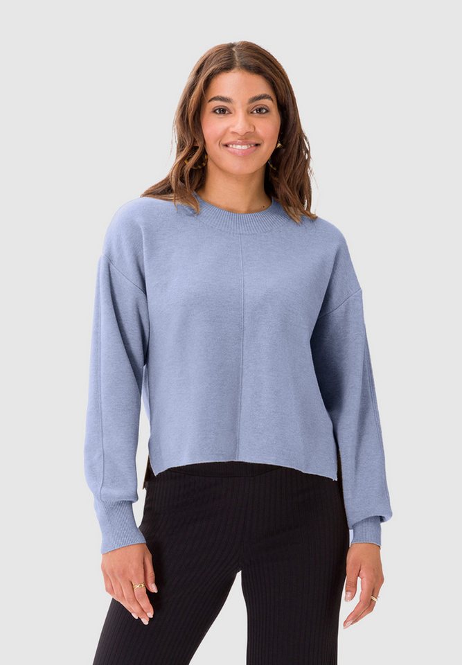 Les Lunes Strickpullover Nola Oversized, weiches Tragegefühl, vorne kürzer, seitliche Schlitze von Les Lunes