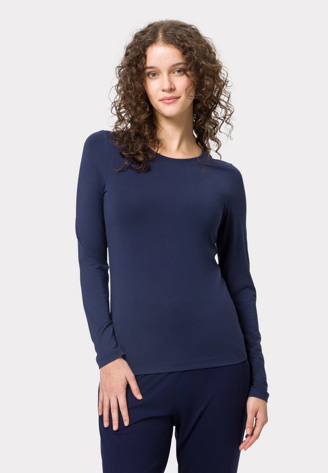 Les Lunes Yoga & Relax Shirt SCARLETT Longsleeve Basic Locker geschnittenes Basic Longsleeve aus weichem Bambus-Mix von Les Lunes