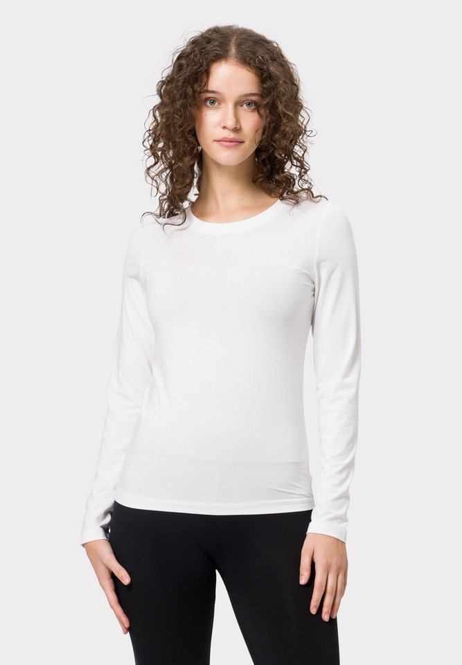 Les Lunes Yoga & Relax Shirt SCARLETT Longsleeve Basic Locker geschnittenes Basic Longsleeve aus weichem Bambus-Mix von Les Lunes