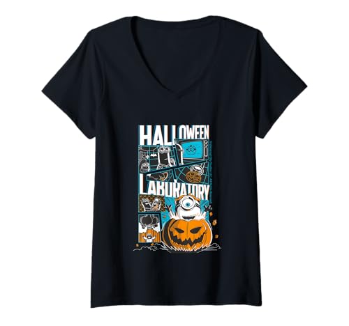 Damen Halloween Labor Minions Haloween Merch Designs T-Shirt mit V-Ausschnitt Damen Halloween Labor Minions Haloween Merch Designs T-Shirt mit V-Ausschnitt von Les Minions