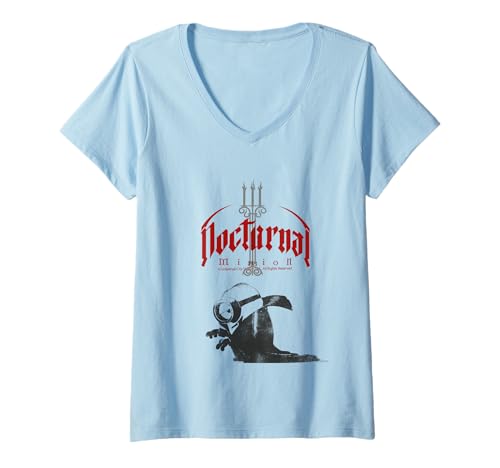 Damen Halloween-Merchandise-Designs „Nocturnal Minions“ T-Shirt mit V-Ausschnitt Damen Halloween-Merchandise-Designs „Nocturnal Minions“ T-Shirt mit V-Ausschnitt von Les Minions