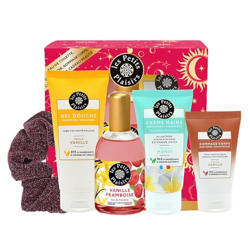 Les Petits Plaisirs - Duftset, Vanille Himbeere, Eau de Toilette für Damen, Duschgel, Handcreme. Hergestellt in Frankreich, Flasche mit 110 ml Les Petits Plaisirs - Duftset, Vanille Himbeere, Eau de Toilette für Damen, Duschgel, Handcreme. Hergestellt in Frankreich, Flasche mit 110 ml von Les Petits Plaisirs
