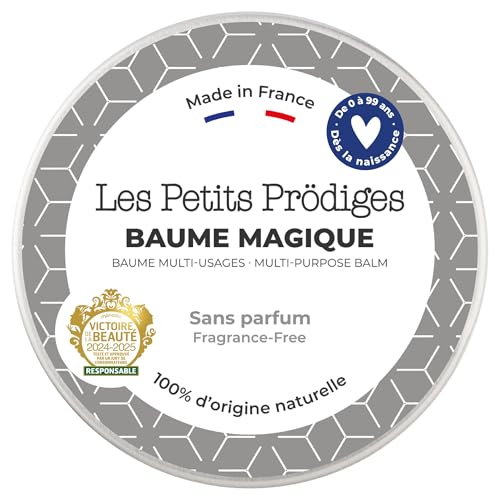 LES PETITS PRODIGES Magischer Balsam, vielseitig einsetzbar – Gesicht, Lippen, Hände & Körper – Make-up-Entferner, feuchtigkeitsspendende & reparierende Pflege – 100% natürlich – hergestellt in von Les Petits Prodiges