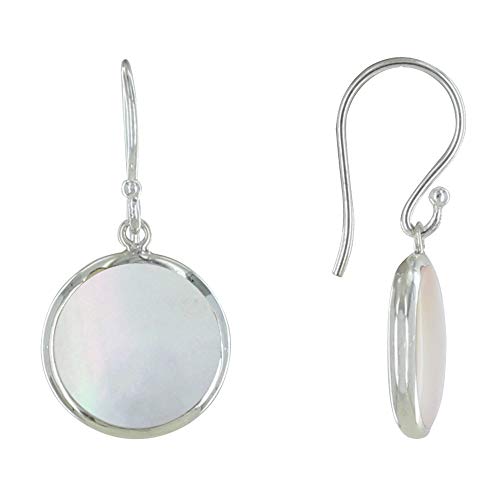 LES POULETTES BIJOUX - Sterling Silber 925 Ohrringe Scheibe Perlmutt - Weib von LES POULETTES BIJOUX
