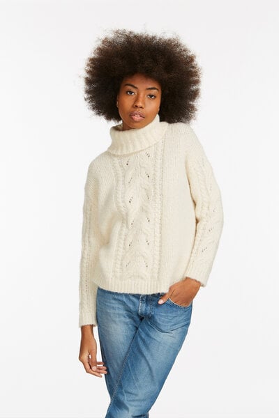 Les Racines Du Ciel CORNALINE Rollkragen Pullover aus Alpaca und Bio-Baumwolle von Les Racines Du Ciel