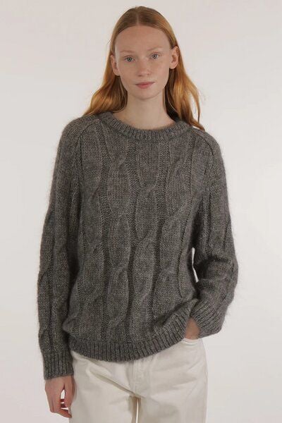 Les Racines Du Ciel Mohair Zopfmuster-Pullover Modell: Iroise von Les Racines Du Ciel