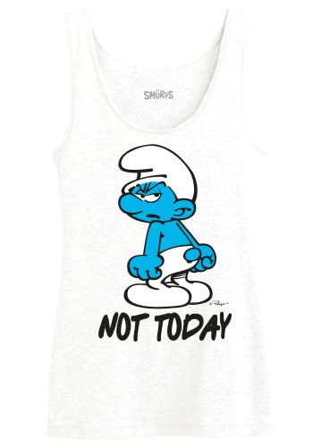 The Smurfs Damen wosmurftk003 Tanktop, weiß, Small von The Smurfs