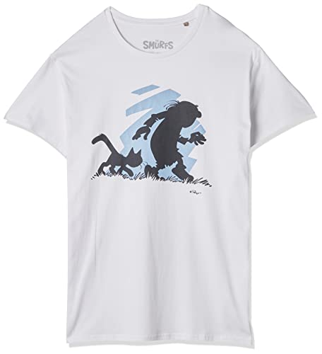 Les Schtroumpfs Herren Mesmurfts005 T-Shirt, Grau meliert, L von Les Schtroumpfs