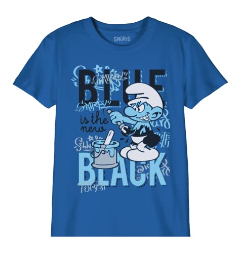 Les Schtroumpfs Jungen Bosmurfts004 T-Shirt, Cobalt, 10 Jahre von Les Schtroumpfs