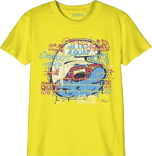 Les Schtroumpfs Jungen Bosmurfts007 T-Shirt, gelb, 8 Jahre von Les Schtroumpfs