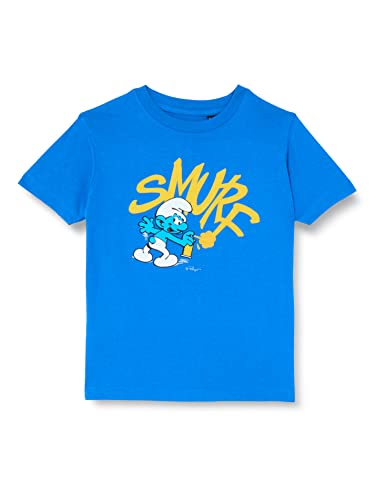 Les Schtroumpfs Jungen Bosmurfts014 T-Shirt, blau, 10 Jahre von Les Schtroumpfs