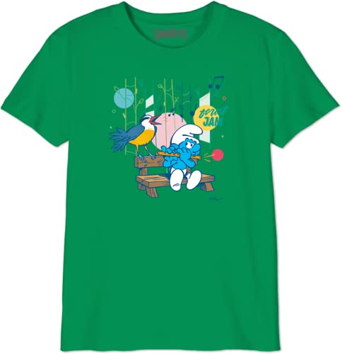 Les Schtroumpfs Jungen Bosmurfts025 T-Shirt, Prairiengrün, 6 Jahre von Les Schtroumpfs