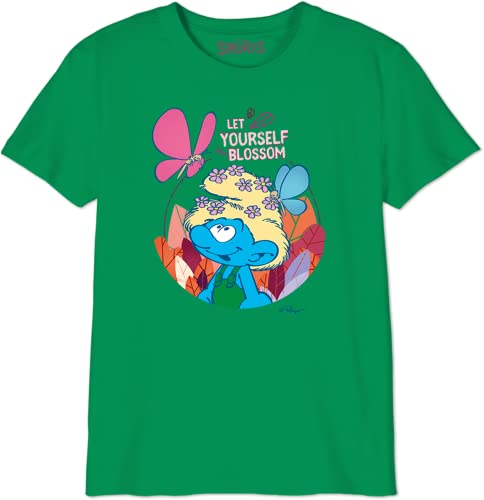 Les Schtroumpfs Jungen Bosmurfts027 T-Shirt, Prairiengrün, 6 Jahre von Les Schtroumpfs