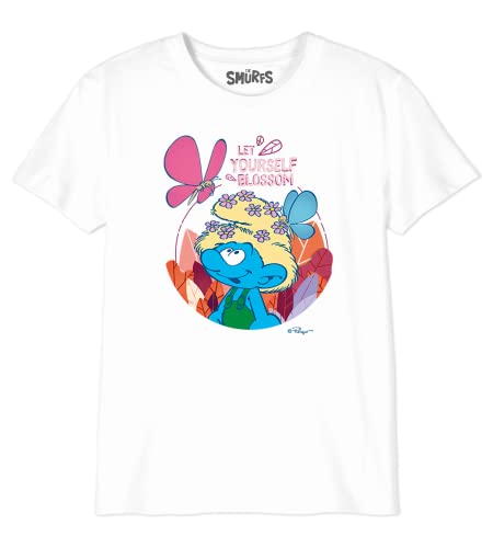 Les Schtroumpfs Jungen Bosmurfts027 T-Shirt, weiß, 10 Jahre von Les Schtroumpfs