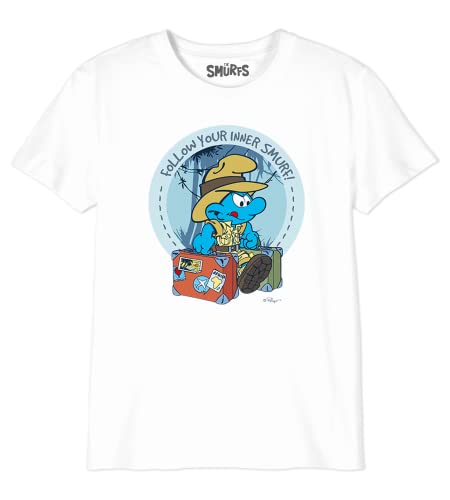 Les Schtroumpfs Jungen Bosmurfts032 T-Shirt, weiß, 14 Jahre von Les Schtroumpfs