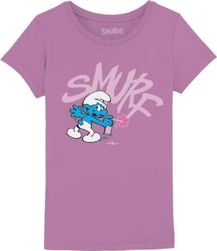 Les Schtroumpfs Mädchen Gismurfts001 T-Shirt, Rosa, 8 Jahre von Les Schtroumpfs