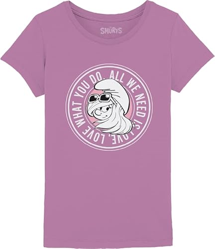 Les Schtroumpfs Mädchen Gismurfts004 T-Shirt, Rosa, 8 Jahre von Les Schtroumpfs