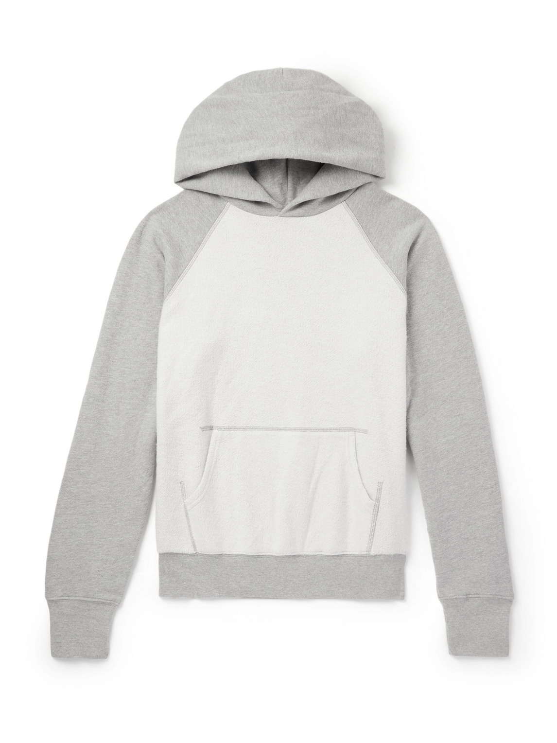 Les Tien - Fleece and Cotton-Jersey Hoodie - Men - Gray - M von Les Tien