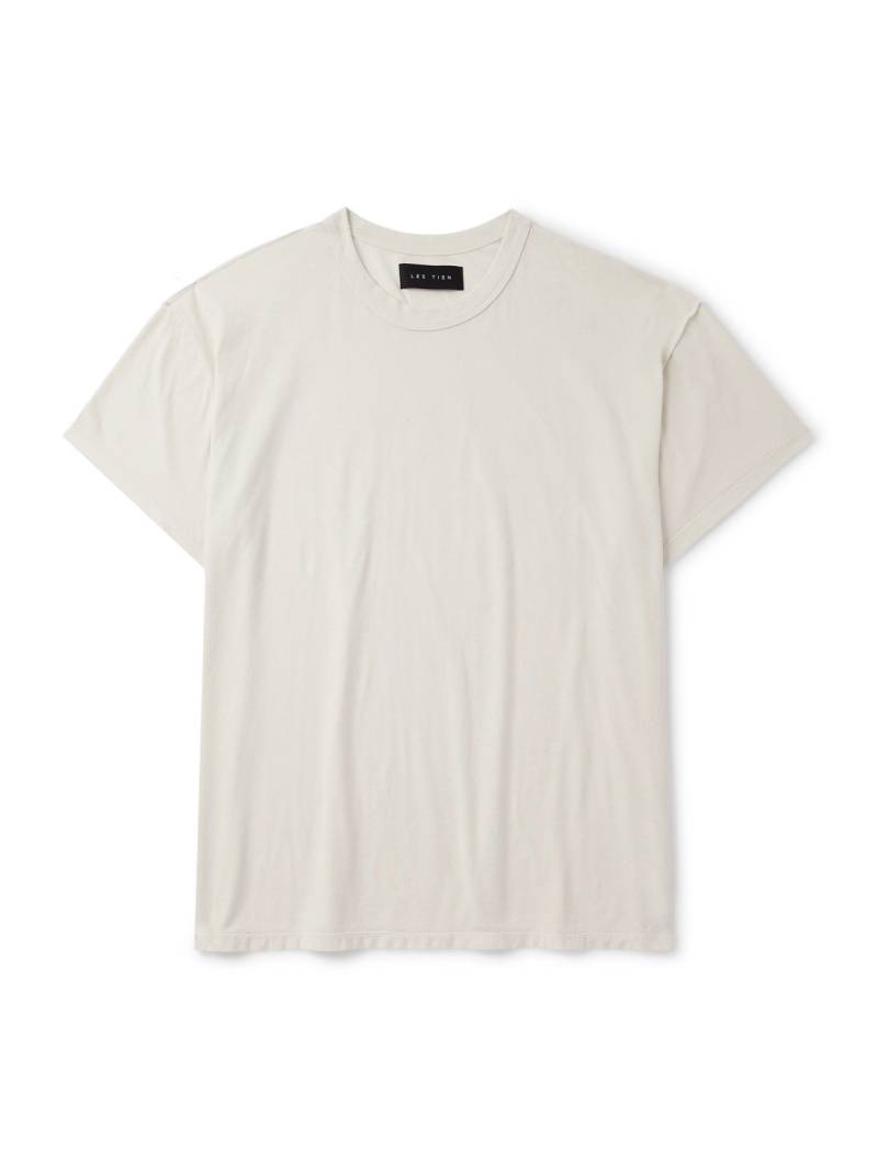 Les Tien - Inside Out Garment-Dyed Combed Cotton-Jersey T-Shirt - Men - Neutrals - L von Les Tien