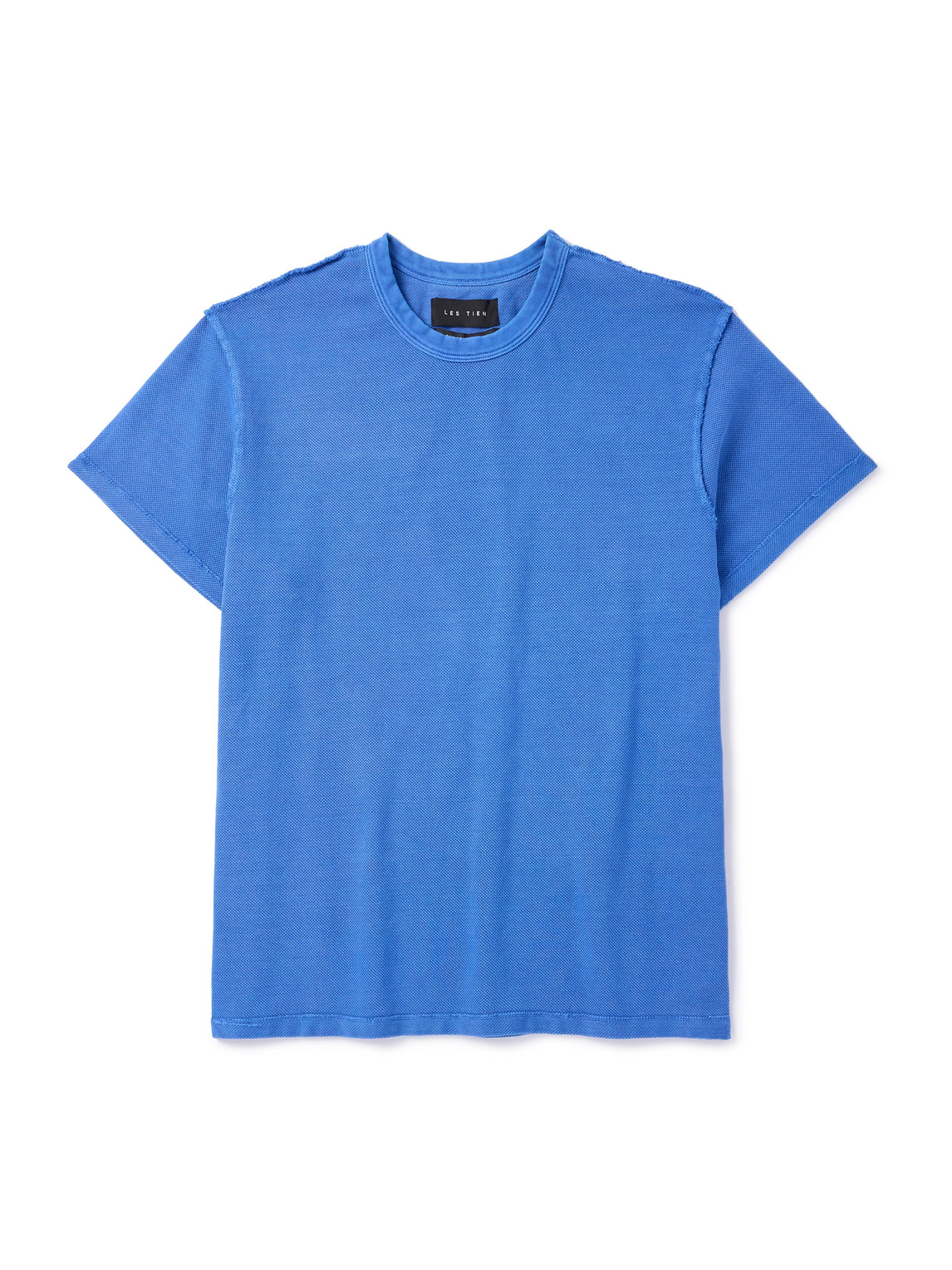 Les Tien - Inside Out Garment-Dyed Cotton-Piqué T-Shirt - Men - Blue - XXL Les Tien - Inside Out Garment-Dyed Cotton-Piqué T-Shirt - Men - Blue - XXL von Les Tien