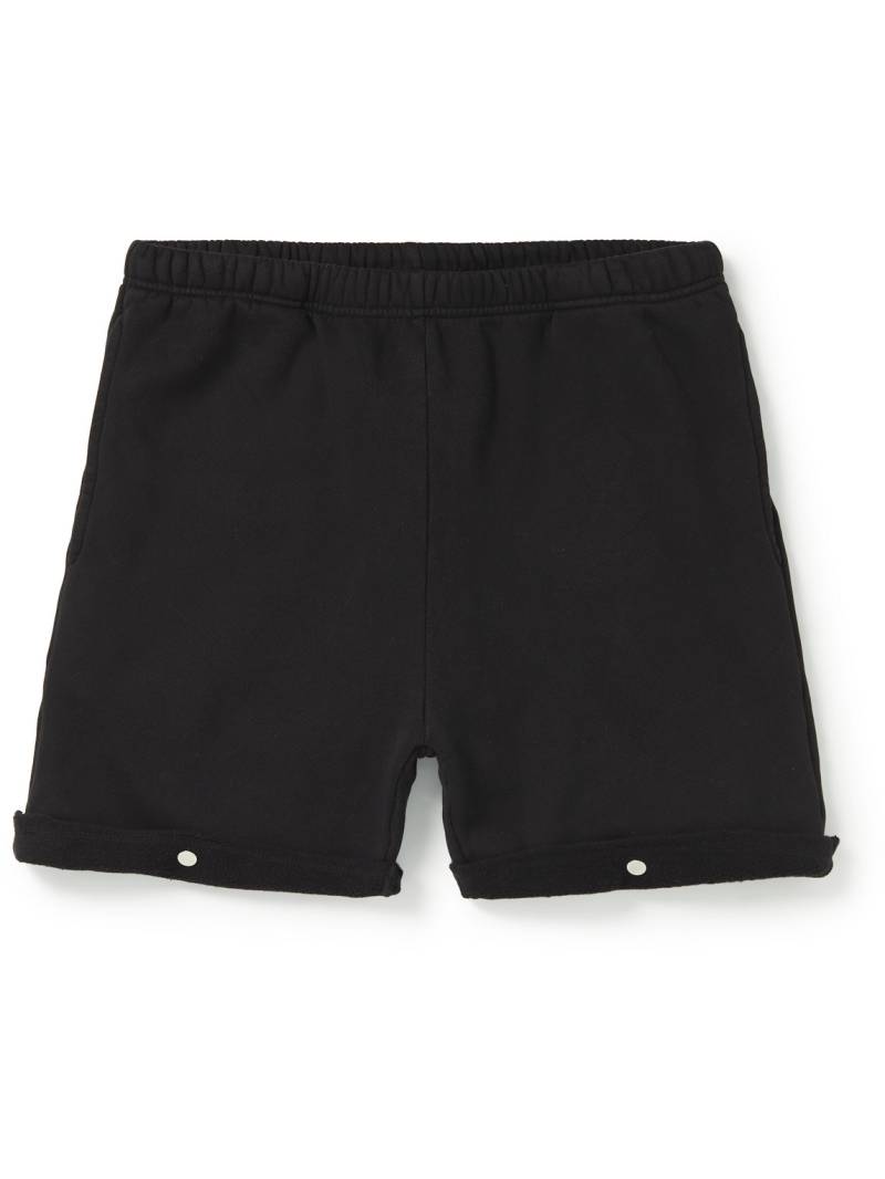 Les Tien - Straight-Leg Cotton-Jersey Shorts - Men - Black - XL von Les Tien