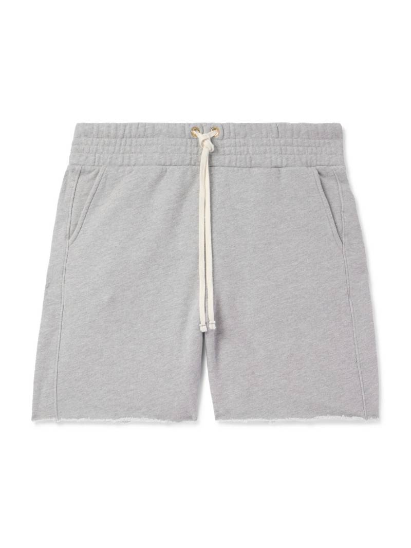Les Tien - Straight-Leg Garment-Dyed Cotton-Jersey Drawstring Shorts - Men - Gray - M von Les Tien
