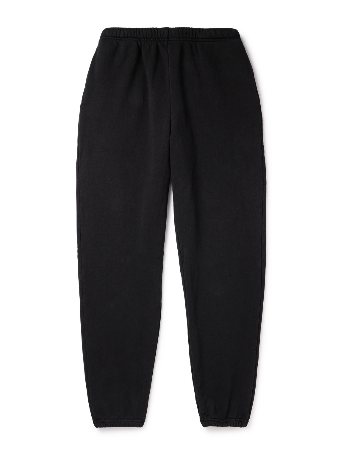 Les Tien - Tapered Garment-Dyed Cotton-Jersey Sweatpants - Men - Black - XL von Les Tien