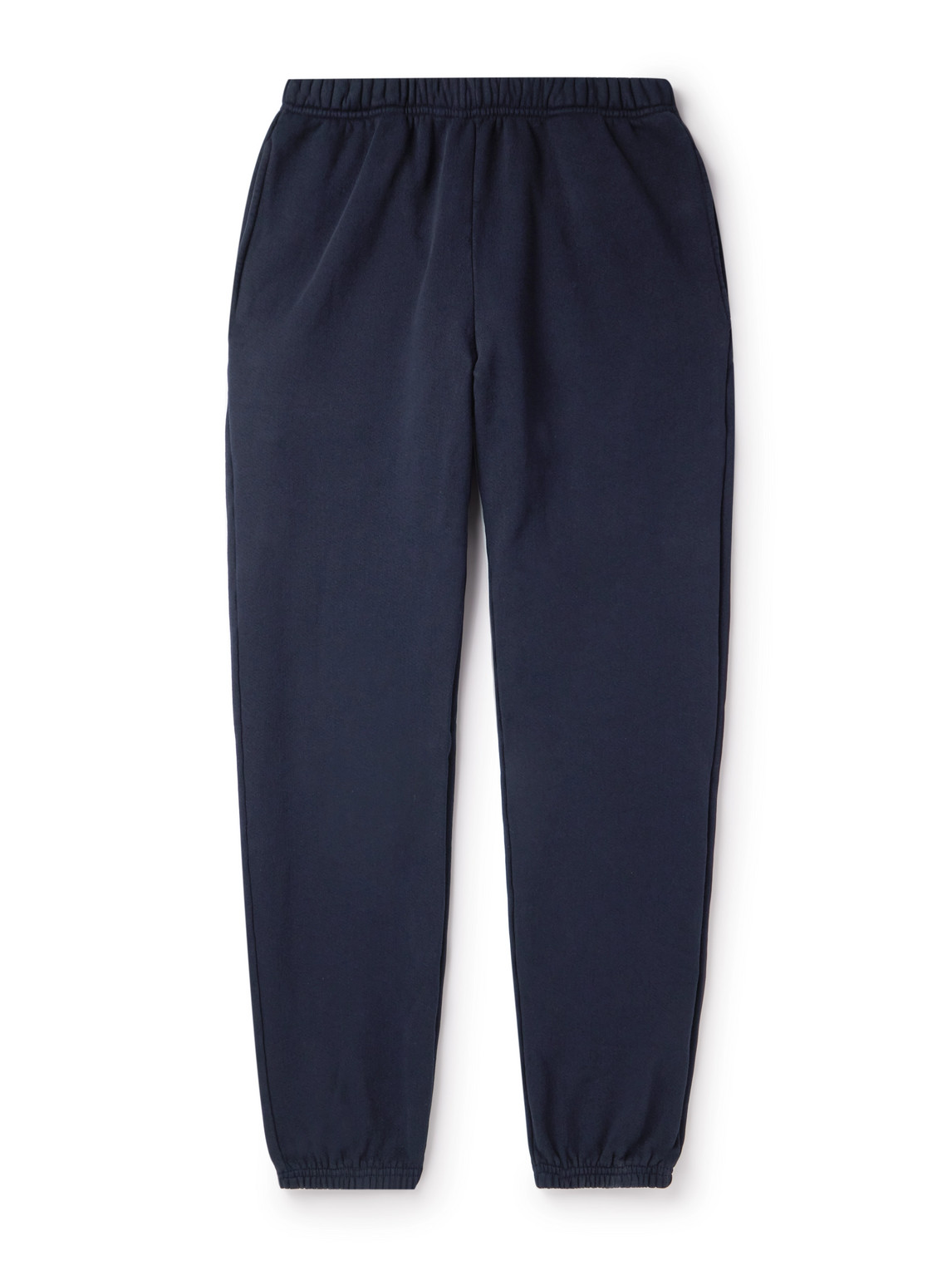 Les Tien - Tapered Garment-Dyed Cotton-Jersey Sweatpants - Men - Blue - XL von Les Tien