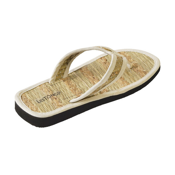 Les Tôngs Flip Flops OCEAN-V -offene Zimtlatschen aus Seegras - vegane Zimtsohle von Les Tôngs