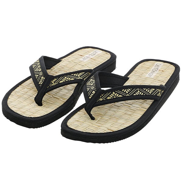 Les Tôngs JUNCUS-V Brokat gesunde Zimtlatschen - vegane Flip-Flops mit Zimtsohle von Les Tôngs