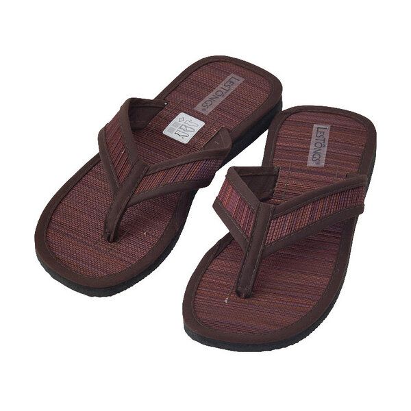 Les Tôngs Juncus-V Natur - Offene & vegane Zimtsandalen mit Zimtsohle Flip Flops von Les Tôngs