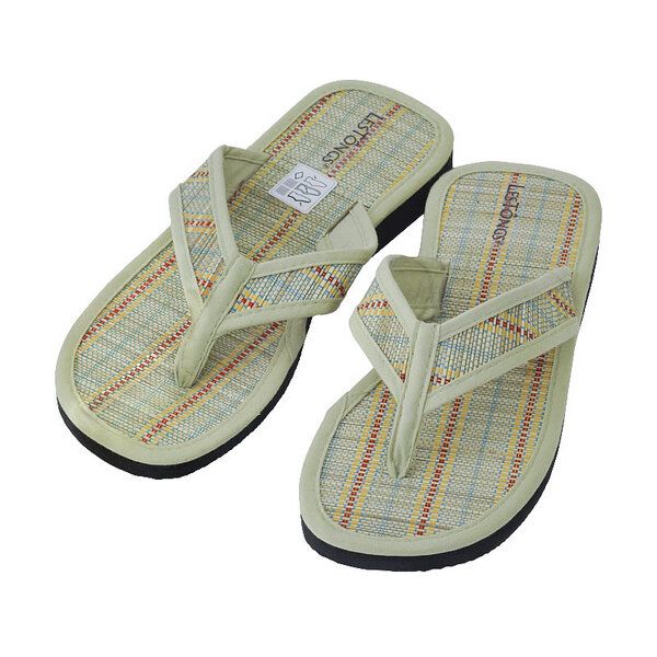 Les Tôngs Juncus-V Stripes - vegane Zimtlatschen - Gesunde Zimtsohle Flip Flops von Les Tôngs