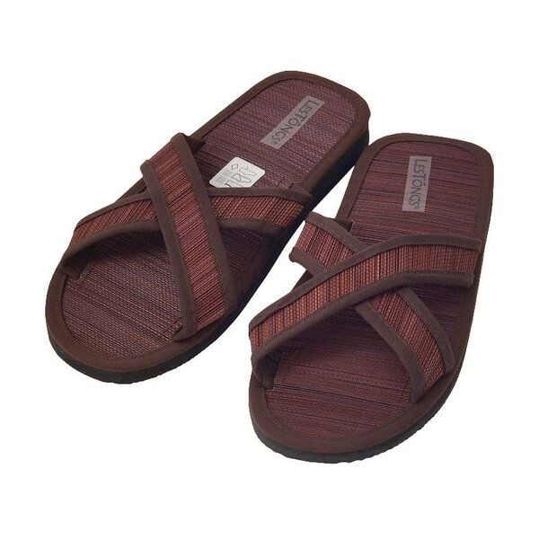 Les Tôngs Juncus-X Dark Offene Zimtlatschen vegane &Gesunde Zimtsohle Flip Flops von Les Tôngs